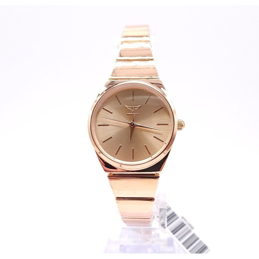 Invicta Celestial 69048 Women's Watch Rose Gold Sunburst Dial Steel 28mm New